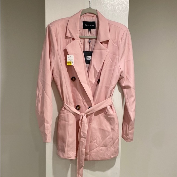 PRICE DROP❗️Women’s Parisian pink double breasted tie belt jacket. Size 14 - Picture 1 of 7